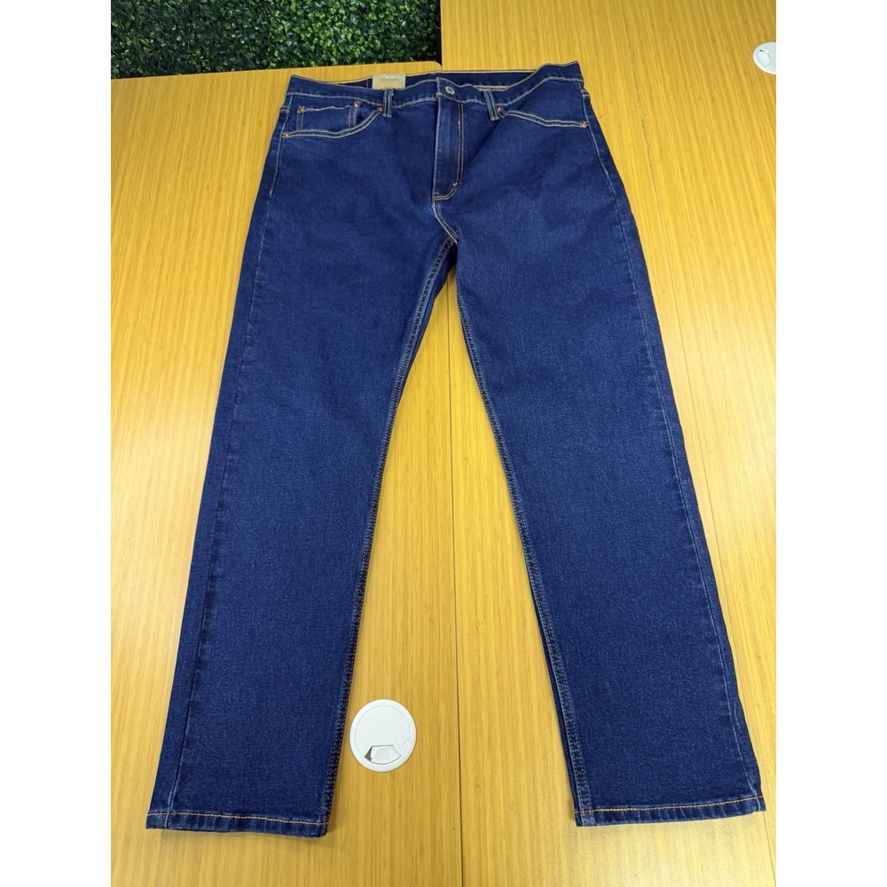 LEVIS 502 TAPER STRETCH DARK WASH JEANS 36 X 30 NWT VERY NICE! - Picture 2 of 6